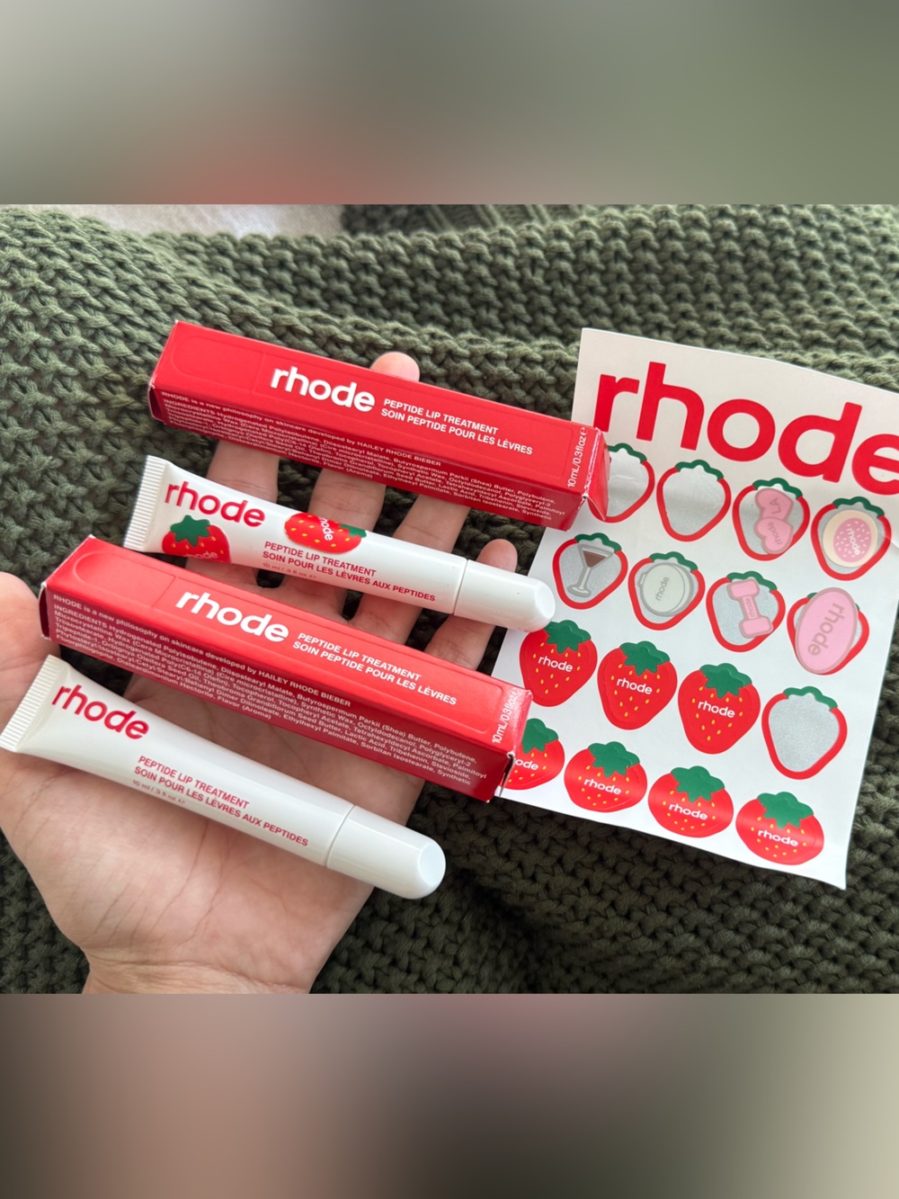 Rhode Strawberry Glaze Lip Treatment OG - Red & White Packaging